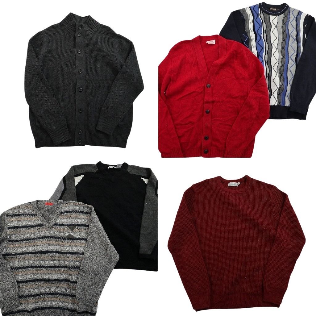 古着卸 まとめ売り セーター MIX 6枚セット (メンズ XL ) カーディガン