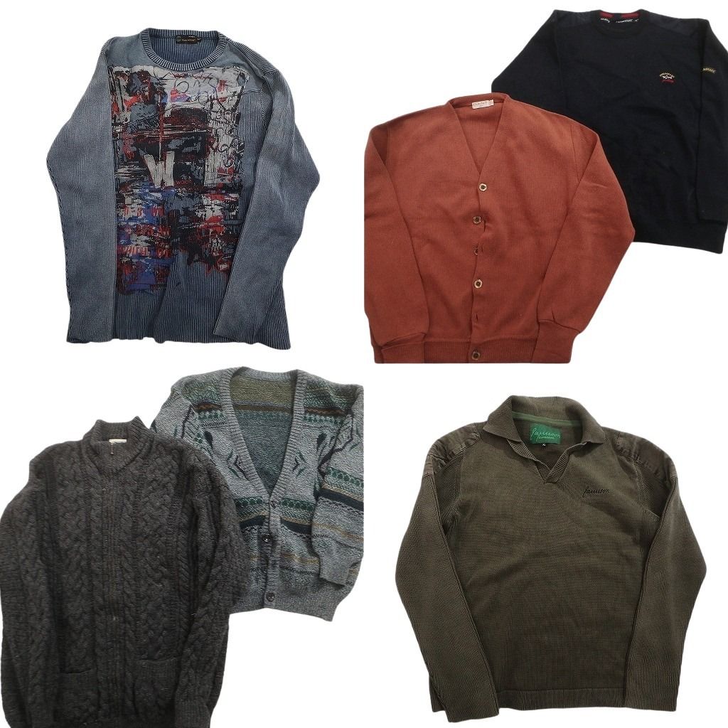古着卸 まとめ売り セーター MIX 6枚セット (メンズ XL ) カーディガン