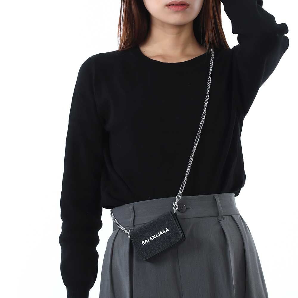 新品 BALENCIAGA バレンシアガ 618145 210IE 1090 CASH チェーン ミニ