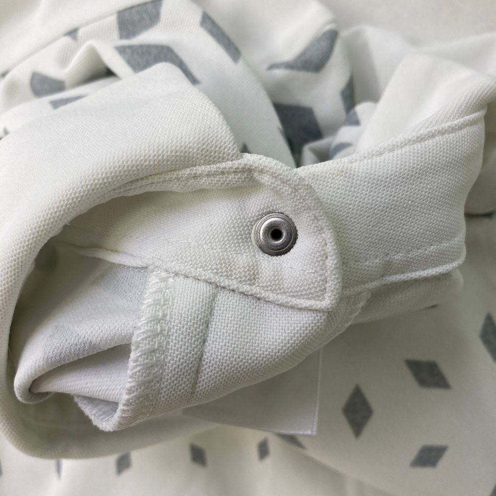 サイズ：S DESCENTE GOLF デサントゴルフ 長袖ポロシャツ 総柄