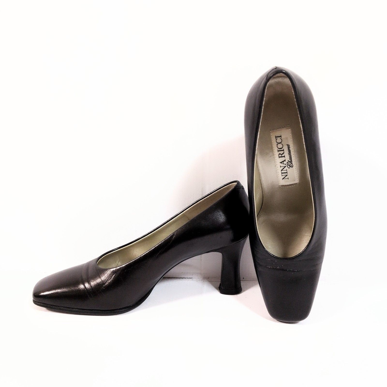 日本製◎シンプルデザイン◎【NINARICCI】ニナリッチ レザー パンプス