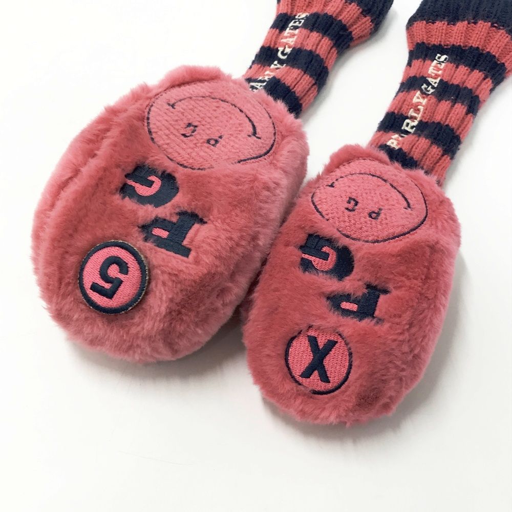 PEARLY GATES パーリーゲイツ ヘッドカバー ボア ニコちゃん 2点セット