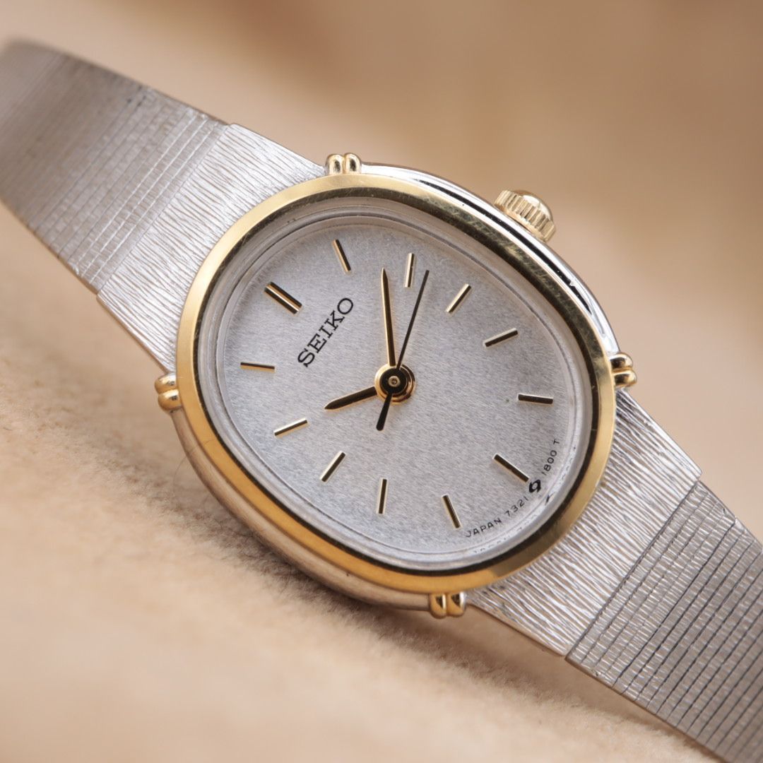 CH69 【電池交換/洗浄済】SEIKO 7321-6100 セイコー オーバル クォーツ