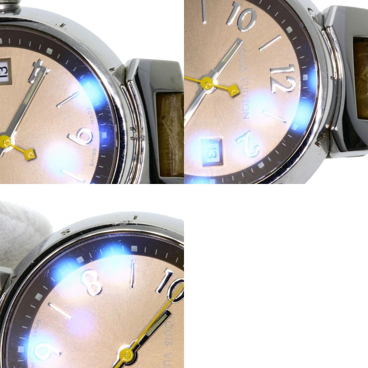 LOUIS VUITTON ルイヴィトン Q1212 タンブール 腕時計 SS アリゲーター