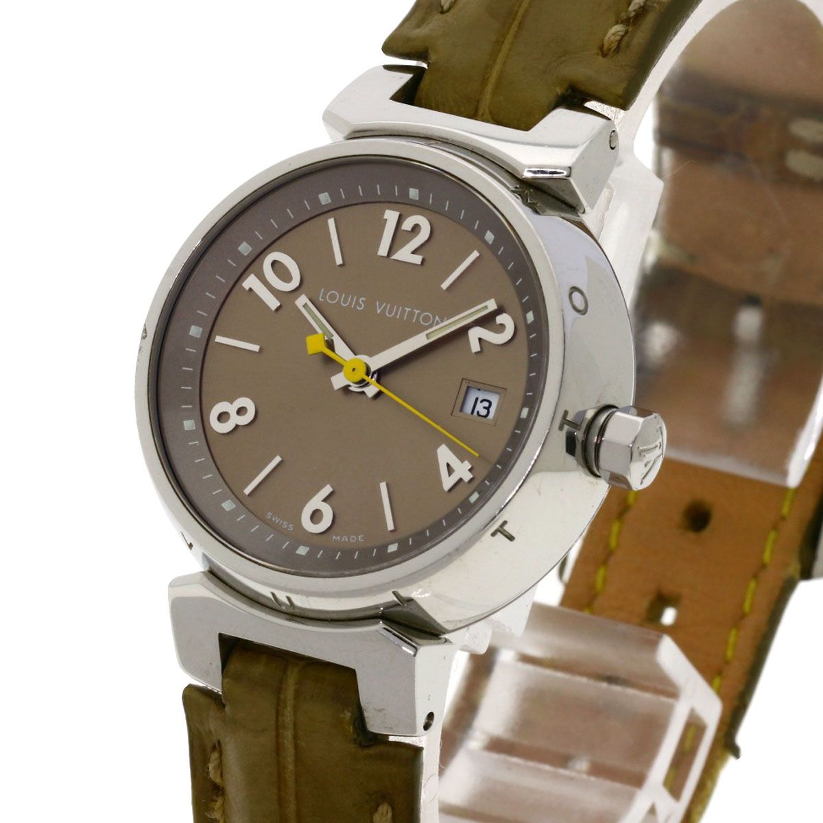 LOUIS VUITTON ルイヴィトン Q1212 タンブール 腕時計 SS アリゲーター