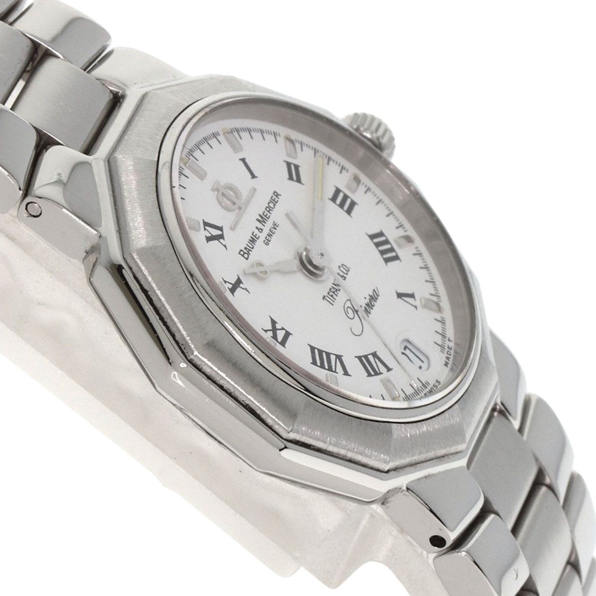 Baume &amp; Mercier ボーム＆メルシェ MV040078 リビエラ Wネーム ティファニーコラボ 腕時計 SS SS レディース [中古] Baume & Mercier ボーム＆メルシェ MV040078 リビエラ Wネーム