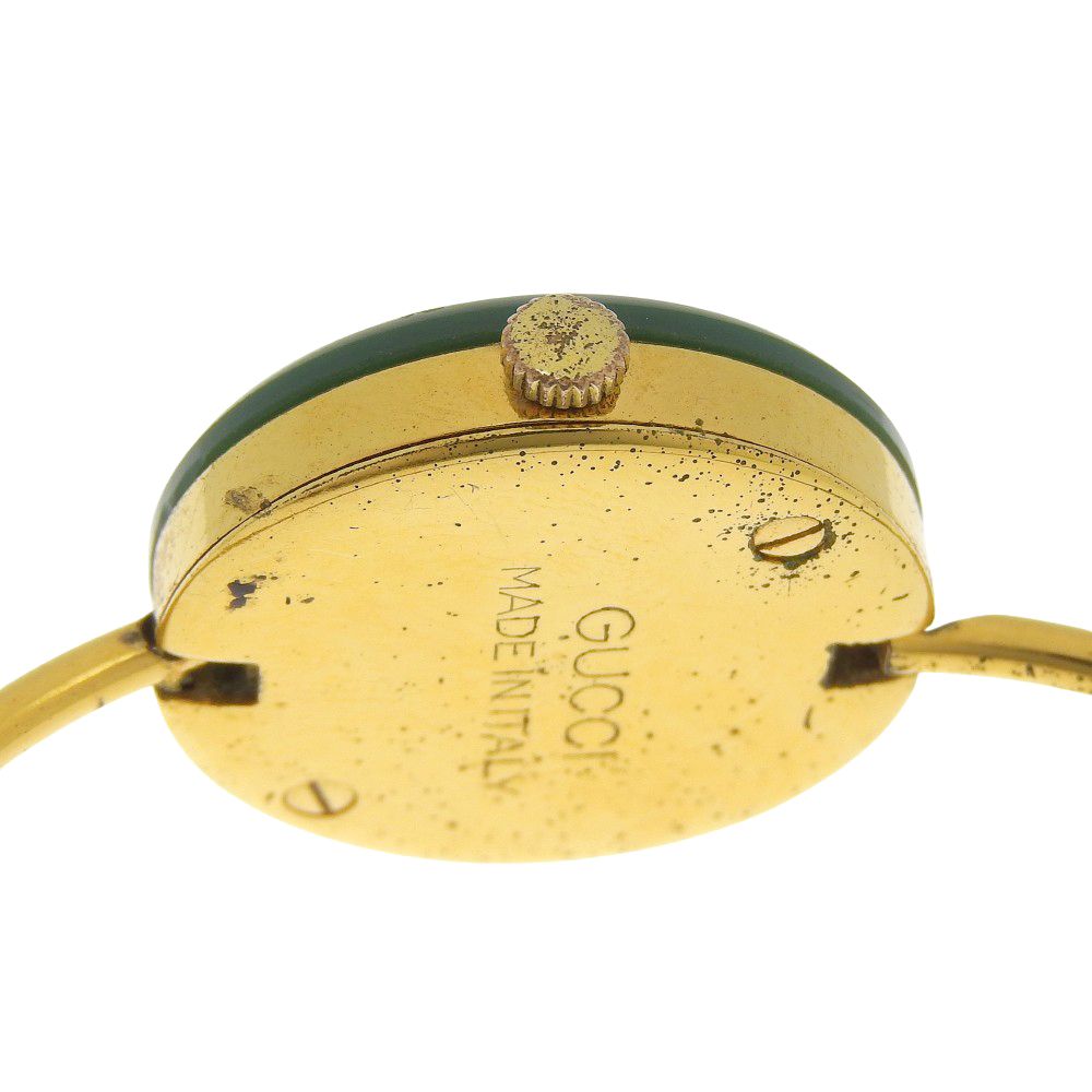 GUCCI】グッチ チェンジベゼル 金メッキ クオーツ アナログ表示