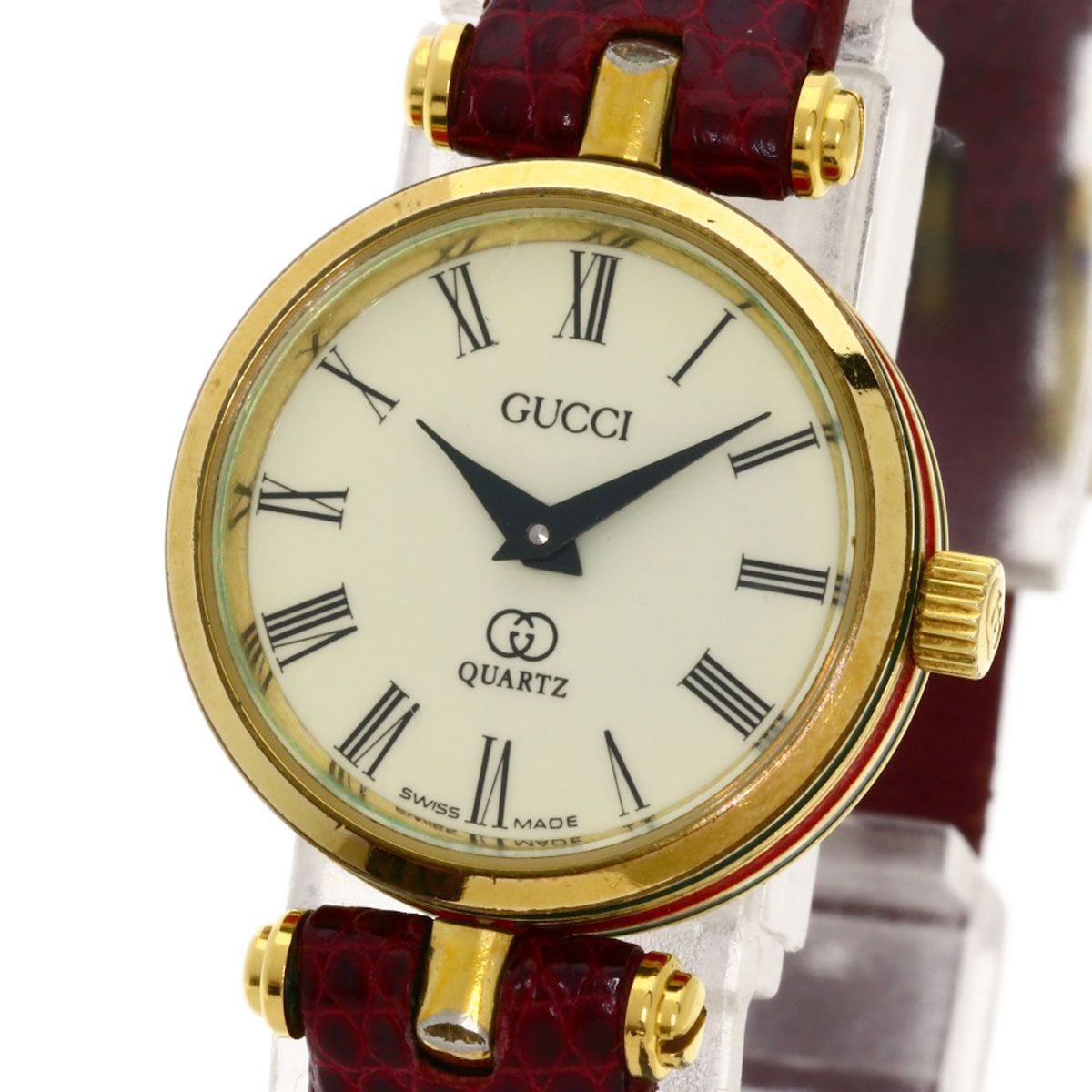 GUCCI グッチ シェリーライン 腕時計 GP 革 レディース [中古] - メルカリ