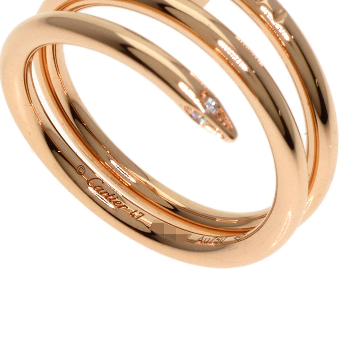 CARTIER カルティエ ジュストアンクル ダブル ダイヤモンド #47 リング