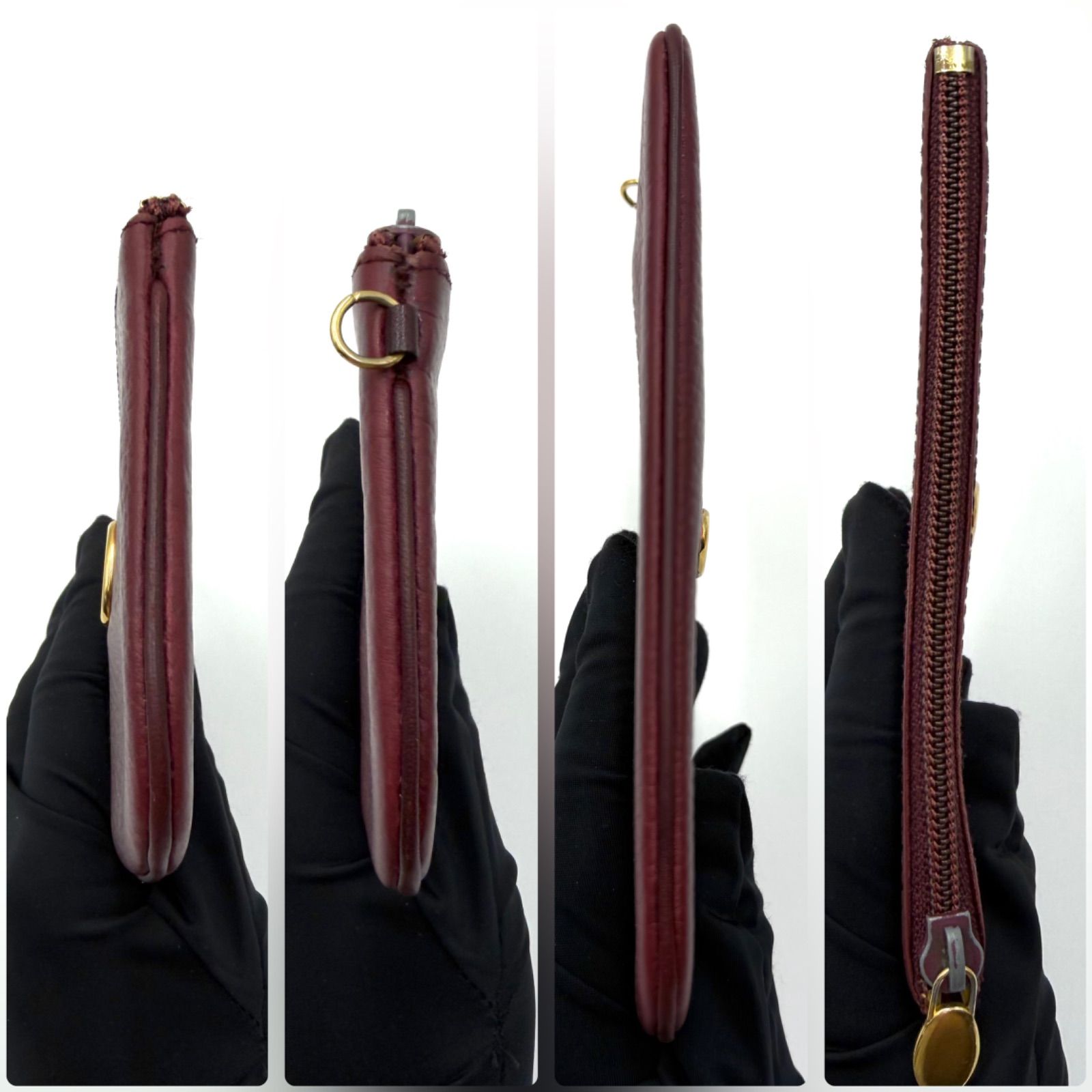 カルティエ Cartier マストラインポーチ コンパクト ゴールド金具 男女