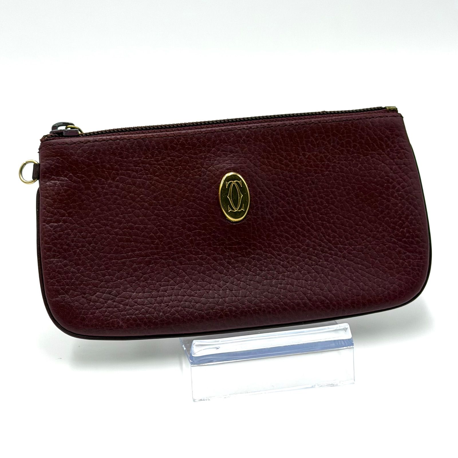 カルティエ Cartier マストラインポーチ コンパクト ゴールド金具 男女