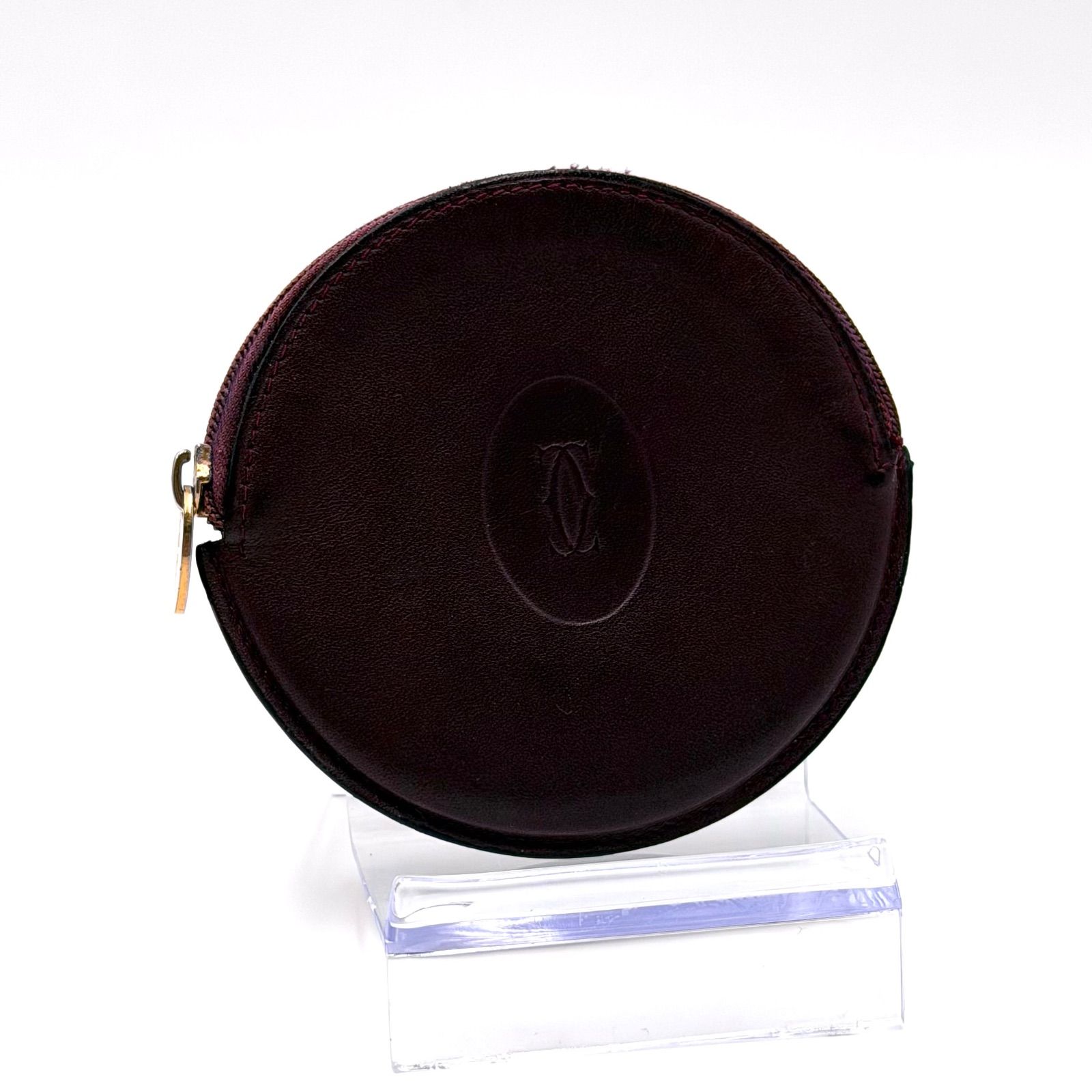 カルティエ Cartier マストライン コインケース 小銭入れ コンパクト ゴールド金具 男女兼用 ボルドー レザー - メルカリ