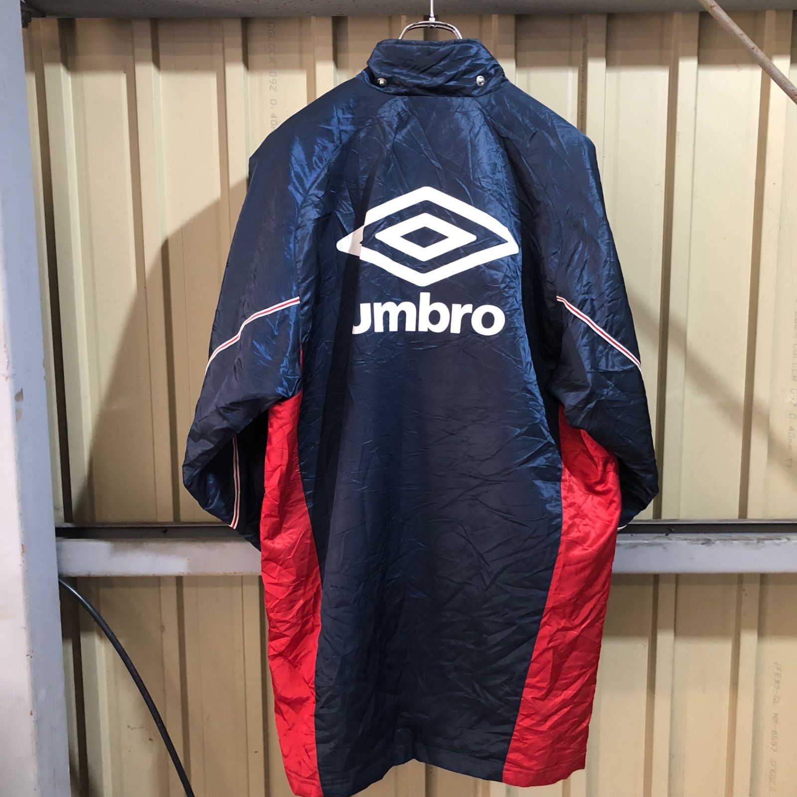 1685 umbro ベンチコート ネイビー レッド 160cm アンブロ ナイロン