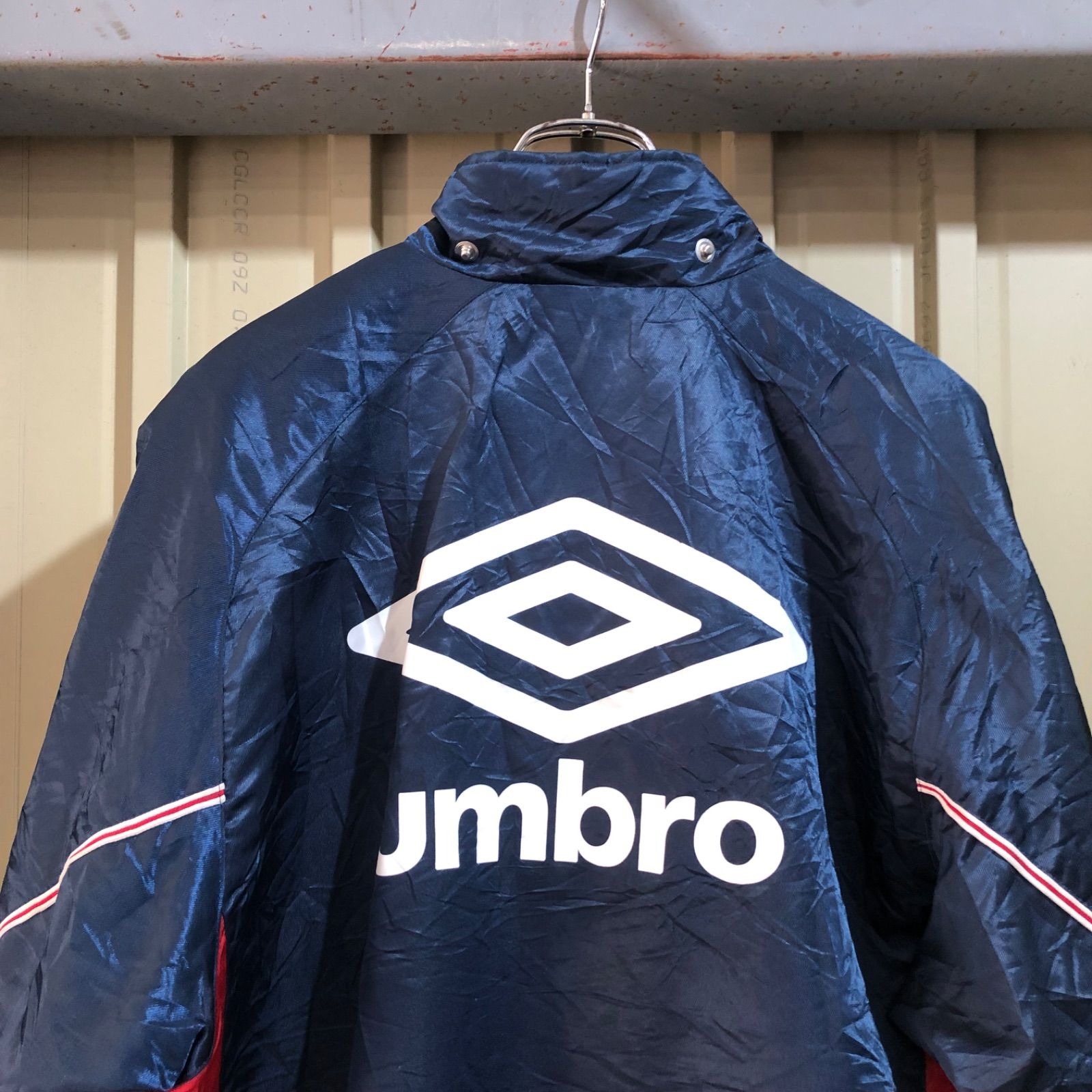 1685 umbro ベンチコート ネイビー レッド 160cm アンブロ ナイロン