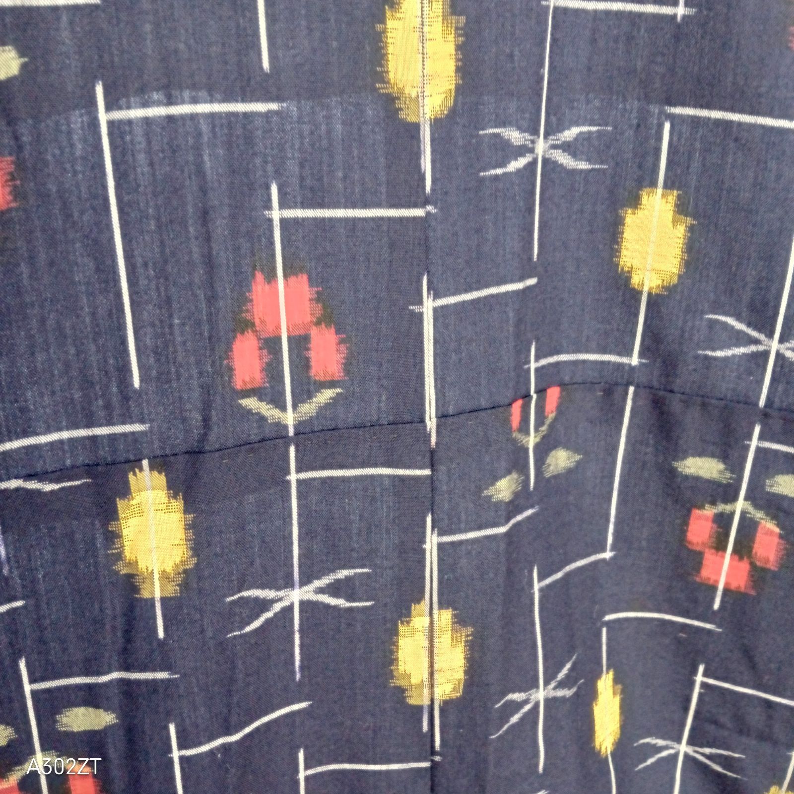 中古 絣 ウール アンサンブル 紺 身丈約153cm R8U-K-30 - メルカリ