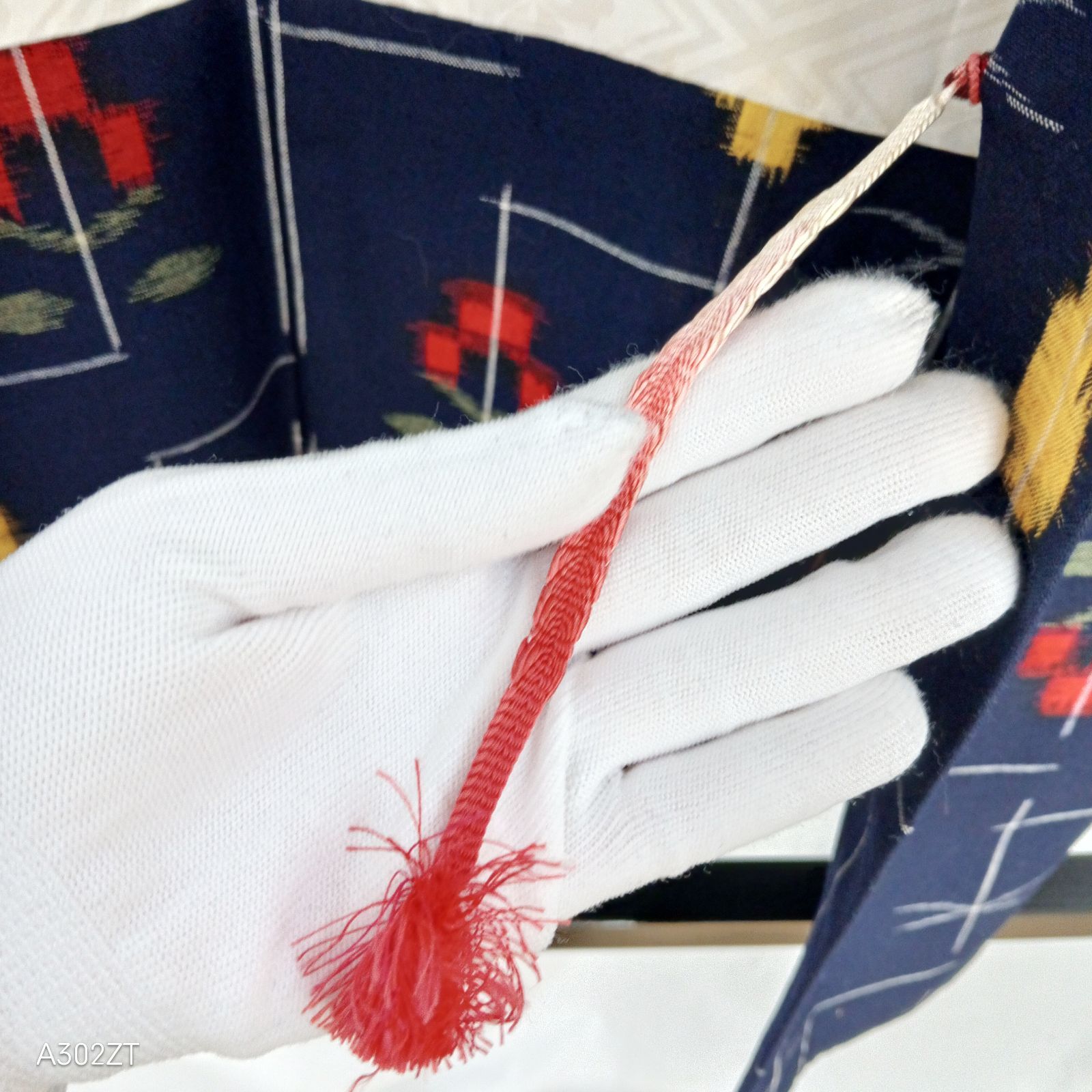 中古 絣 ウール アンサンブル 紺 身丈約153cm R8U-K-30 - メルカリ