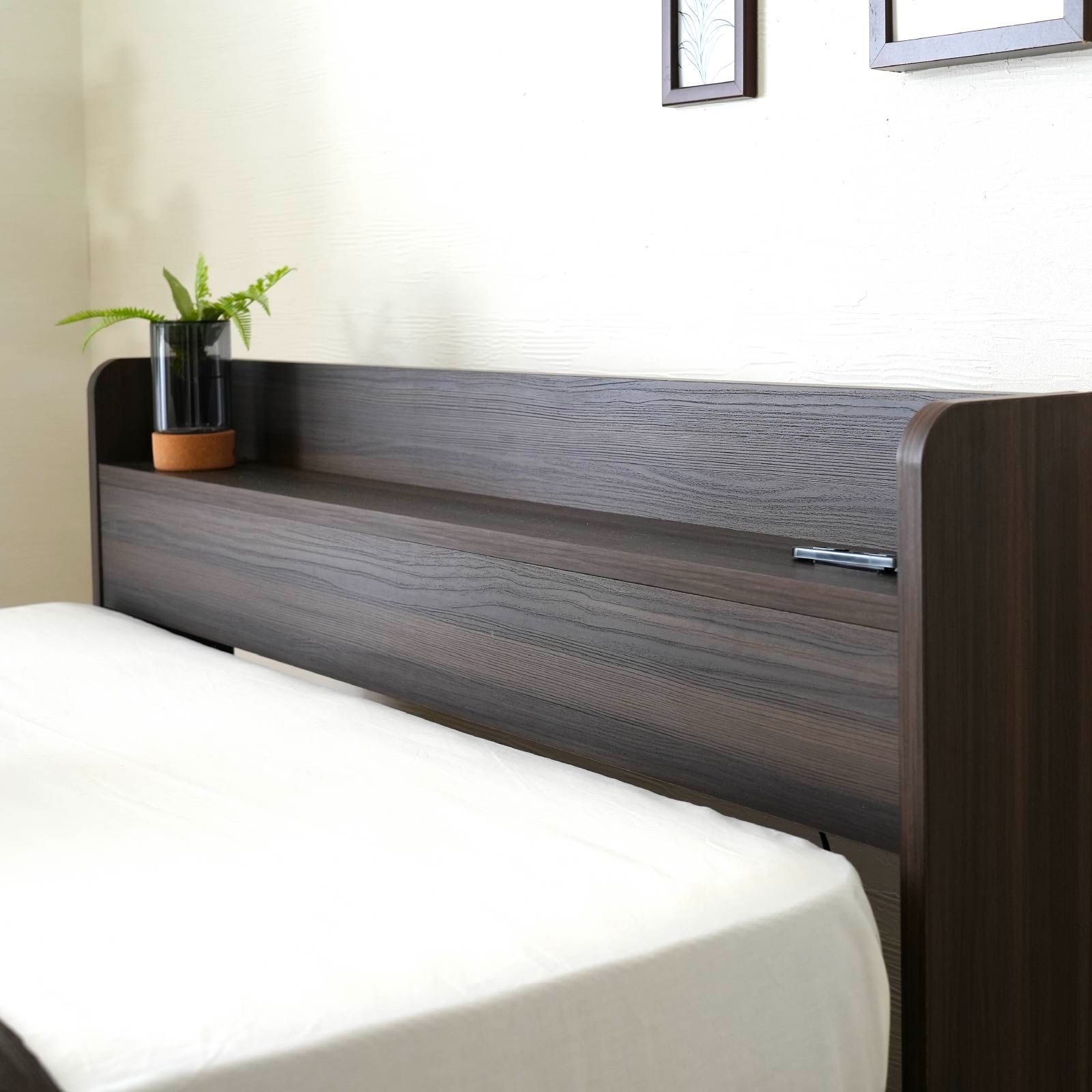 シングル ベッドフレーム 単品 収納付きベッド 宮棚 収納 引き出し収納