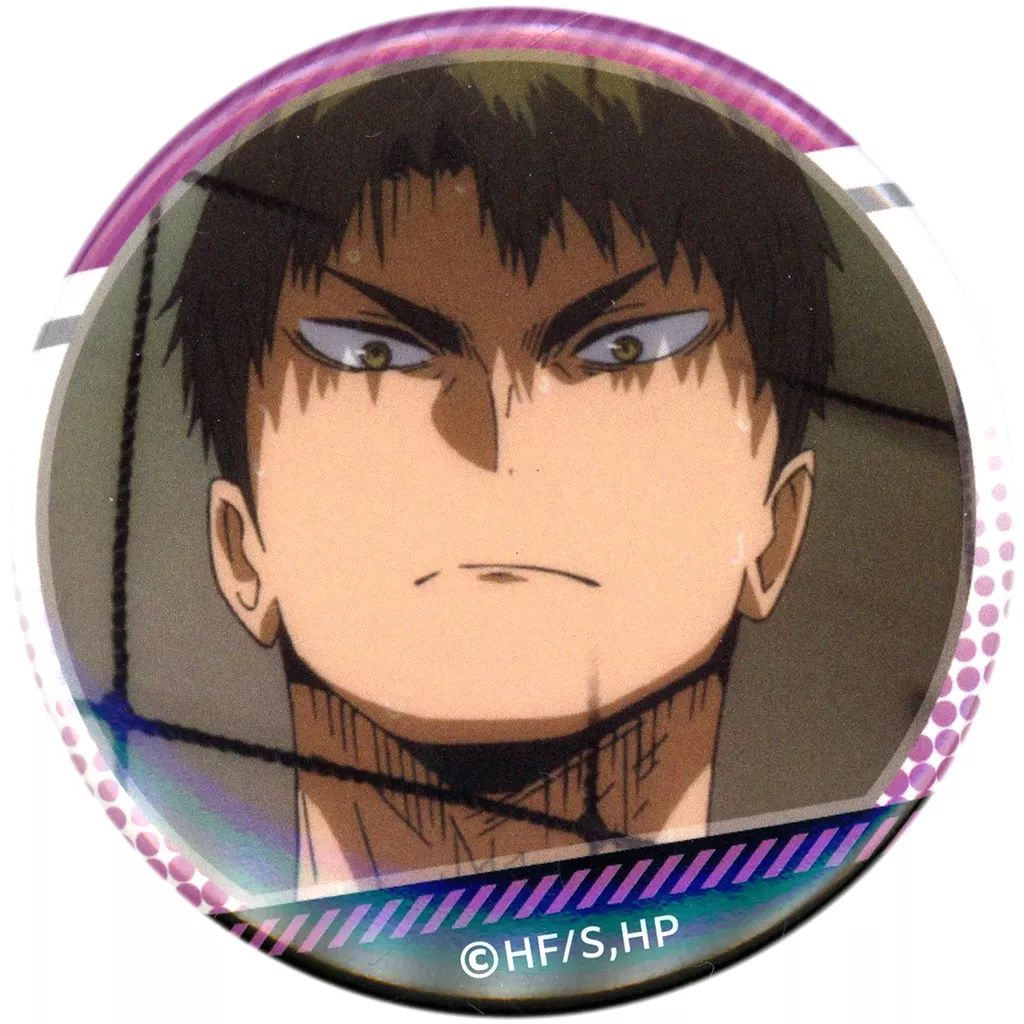 ハイキュー　牛島若利　缶バッジ 中古】バッジ・ビンズ 牛島若利(フェイスアップ/正面向き/影有り