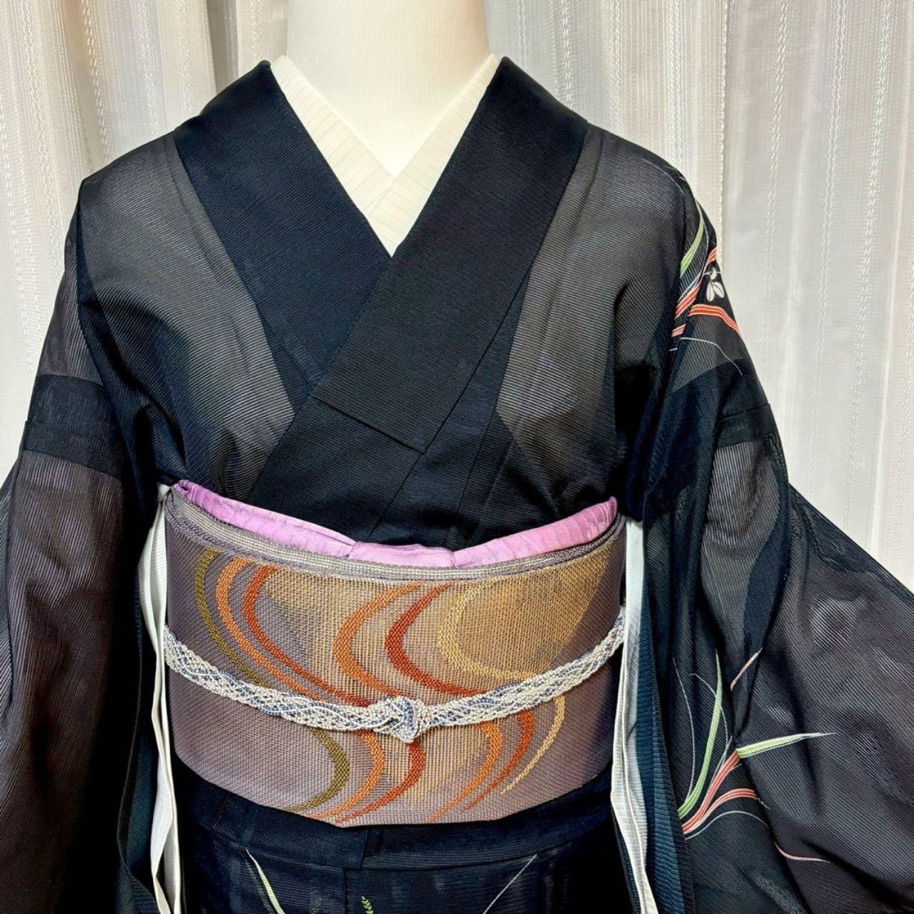 薄物 絽 化繊 訪問着 夏着物 フルセット オ1 - メルカリ