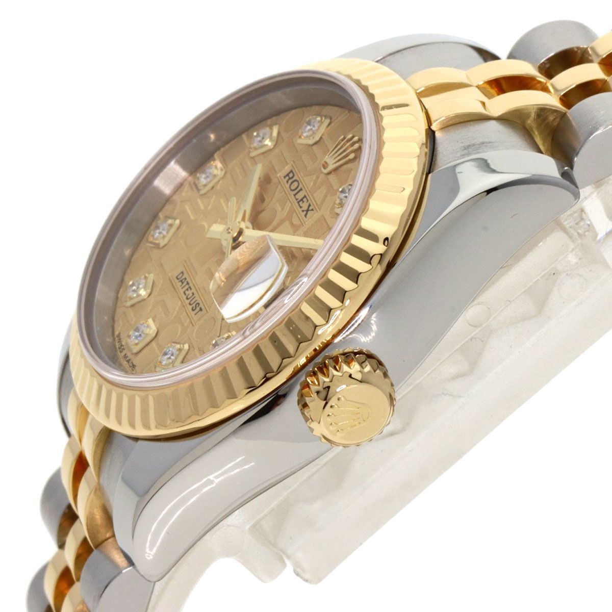 ROLEX ロレックス 179173G デイトジャスト 10P ダイヤモンド 腕時計 SS