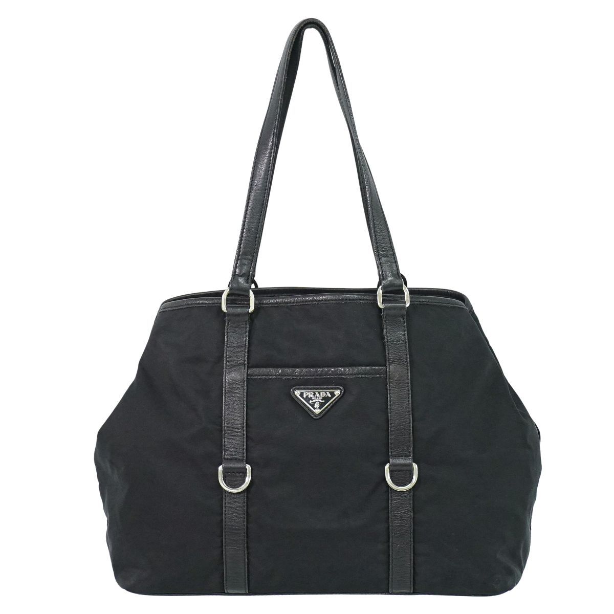 本物 プラダ PRADA ナイロン トートバッグ ブラック バッグ 中古 