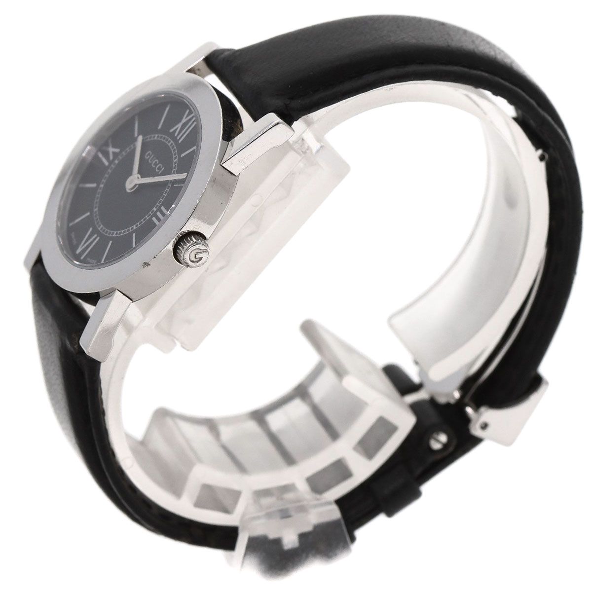 ⭐️美品⭐️GUCCI 時計 ラウンドフェイス 5200L.1 GUCCI グッチ 5200L.1 ラウンドフェイス 腕時計 SS 革 レディース