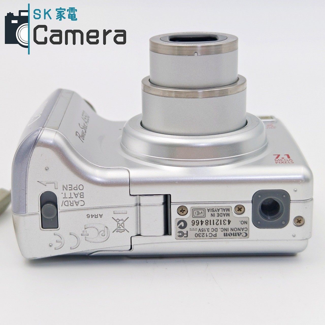 中古】 Canon PowerShot A550 キャノン パワーショット 単三電池で動き