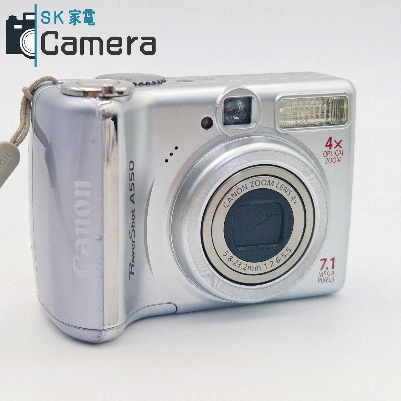 中古】 Canon PowerShot A550 キャノン パワーショット 単三電池で動き