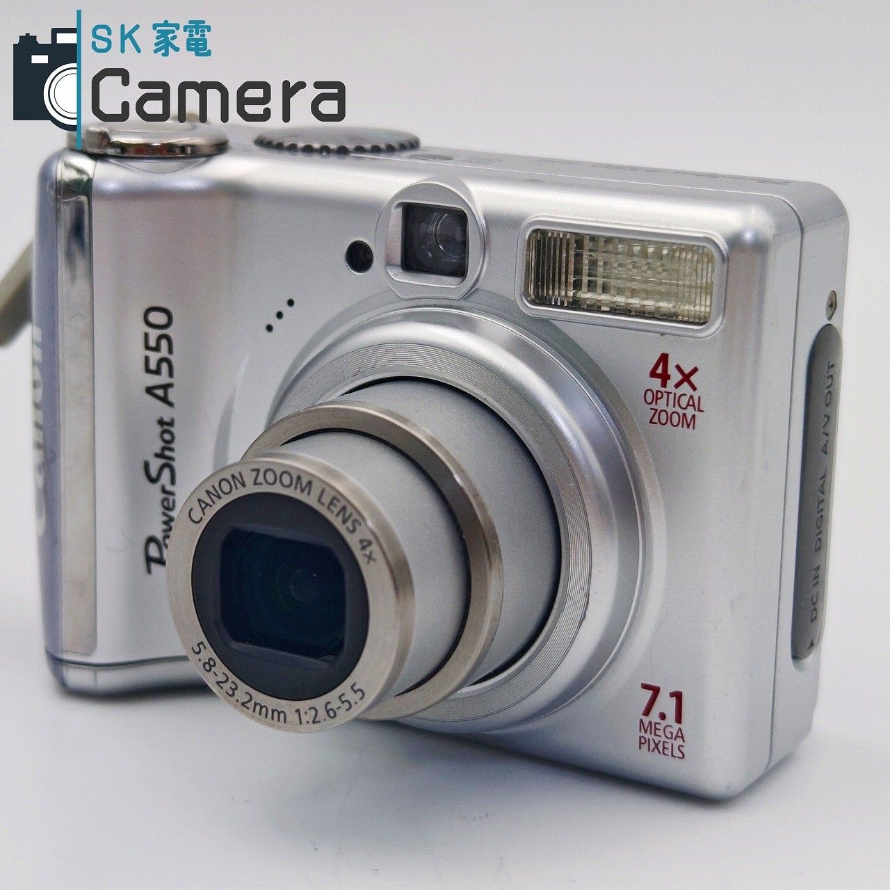 中古】 Canon PowerShot A550 キャノン パワーショット 単三電池で動き