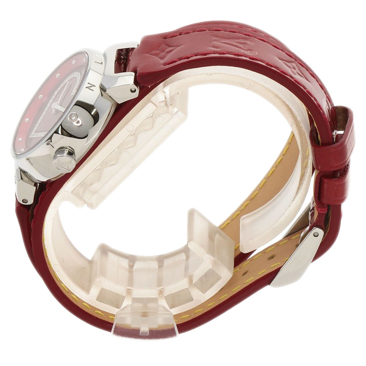 LOUIS VUITTON ルイヴィトン Q121Z タンブール ハート 腕時計 SS 革