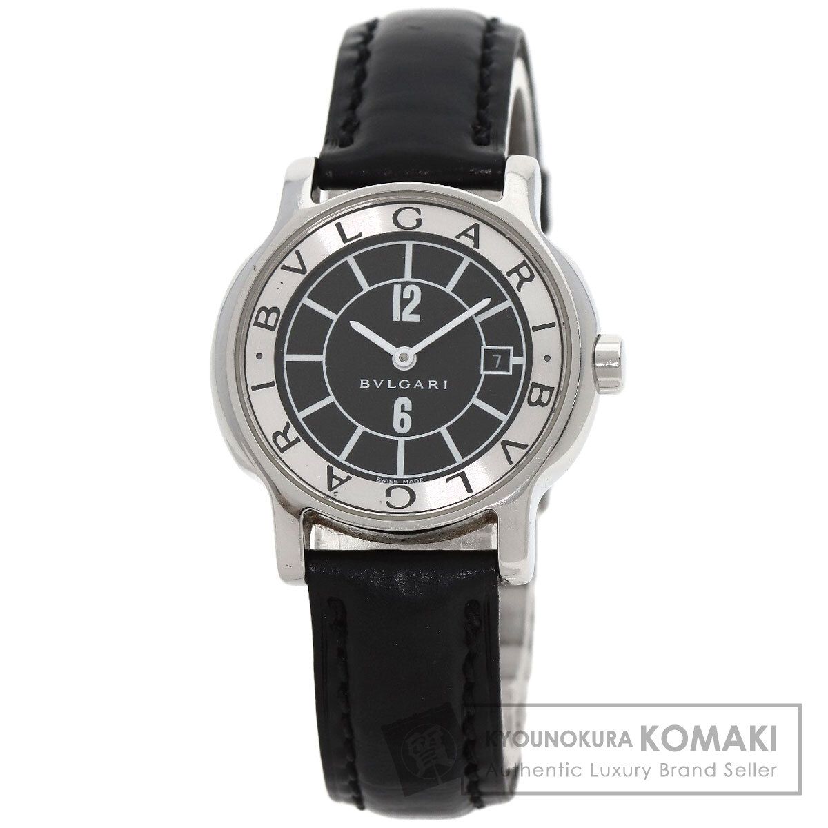 BVLGARI ブルガリ ST29S ソロテンポ 腕時計 SS 革 レディース [中古
