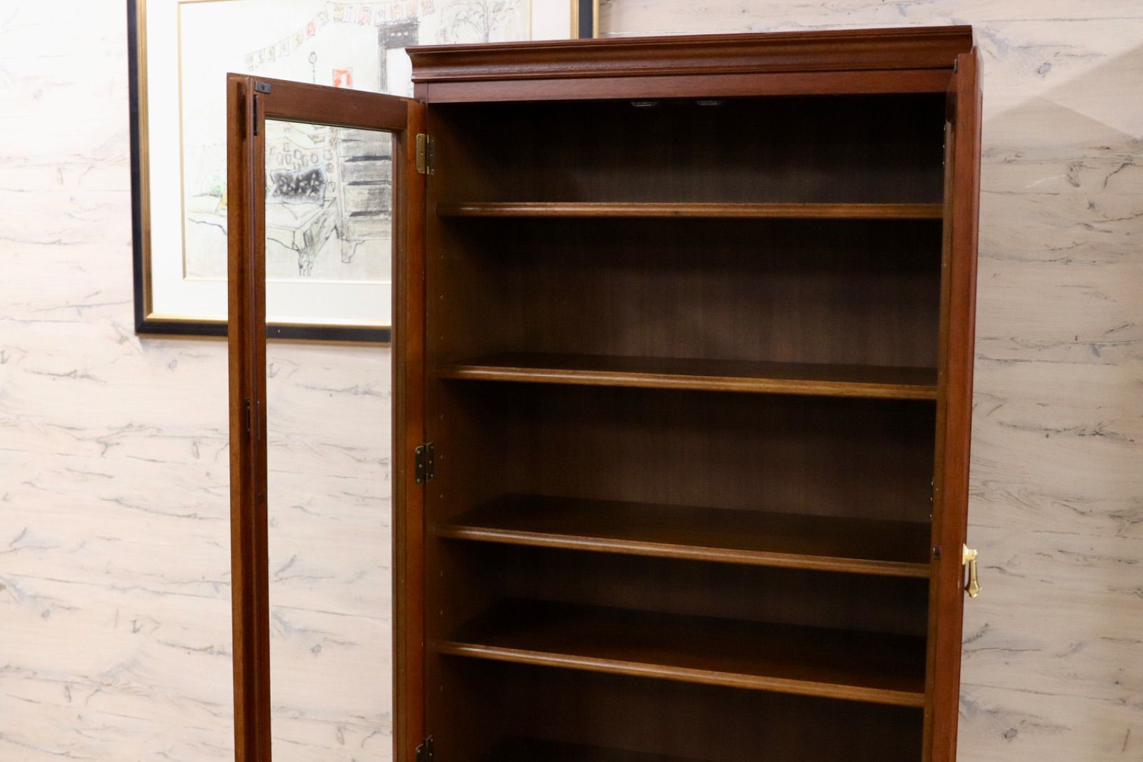 GMIS486○maruni / マルニ 地中海 食器棚 キャビネット 飾り棚