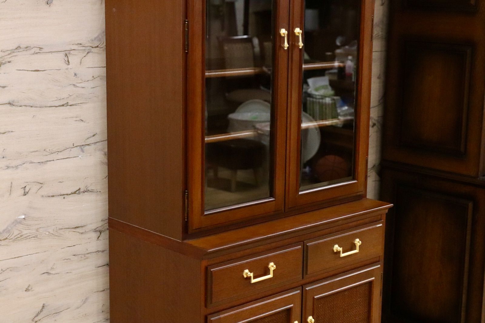 GMIS486○maruni / マルニ 地中海 食器棚 キャビネット 飾り棚