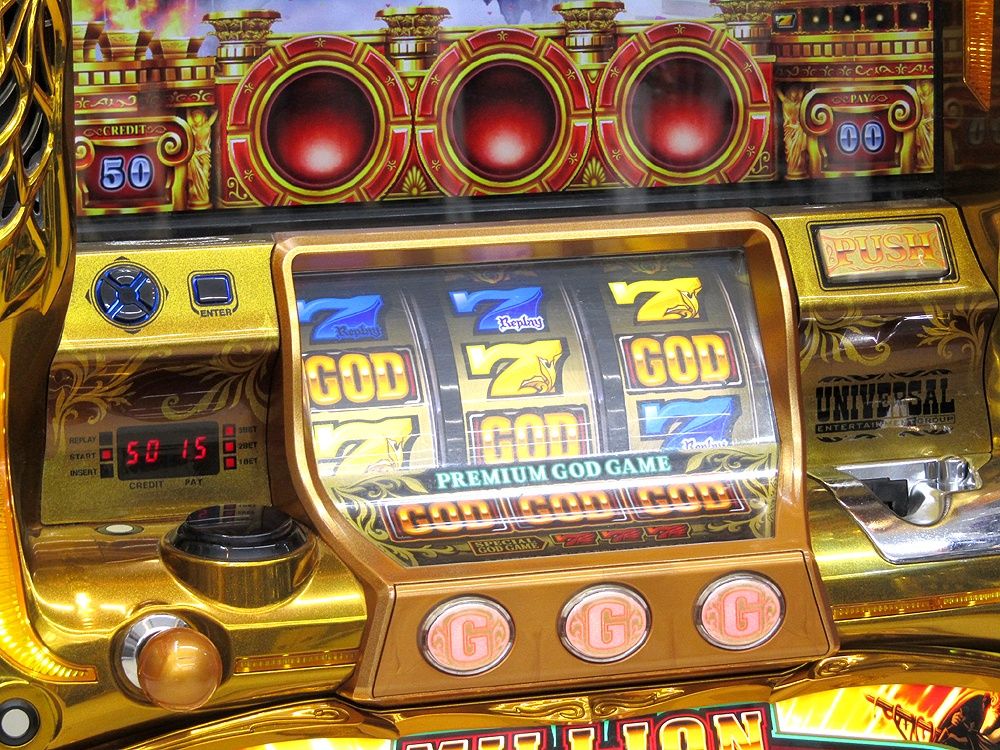 パチスロ実機 ミリオンゴッド-神々の凱旋 コイン不要機搭載 100V対応