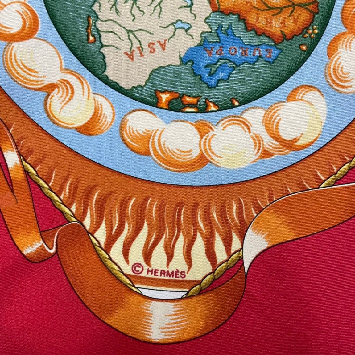 極美品 HERMES エルメス スカーフ カレ90 PAu-dela des cinq mers 5 