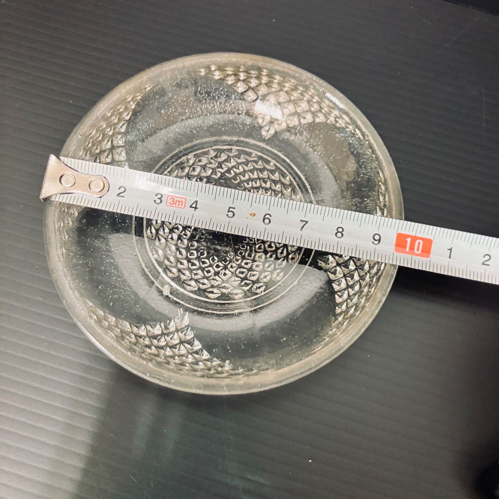 ウランガラス コースター 昭和レトロ 小皿 プレート 直径約10cm