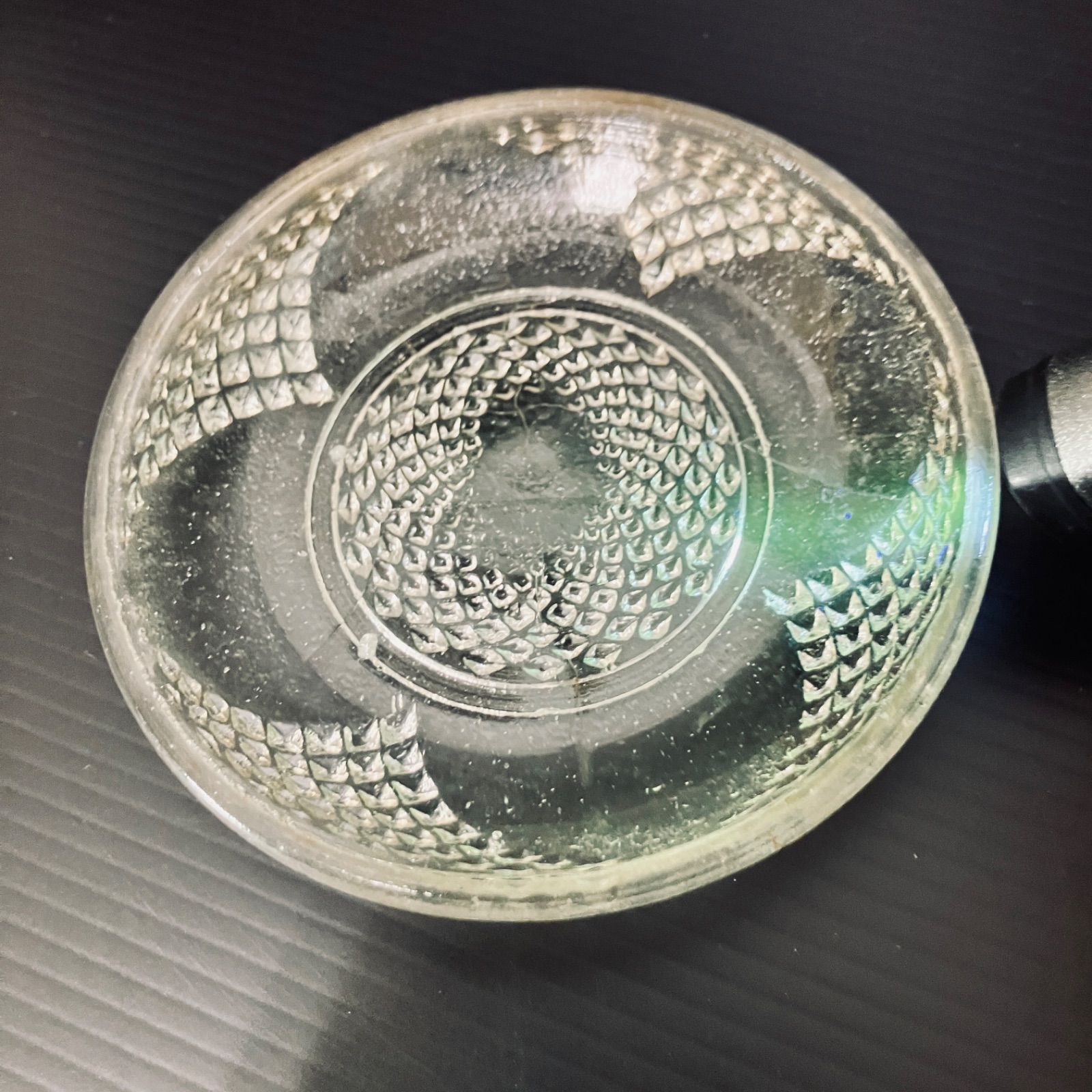 ウランガラス コースター 昭和レトロ 小皿 プレート 直径約10cm