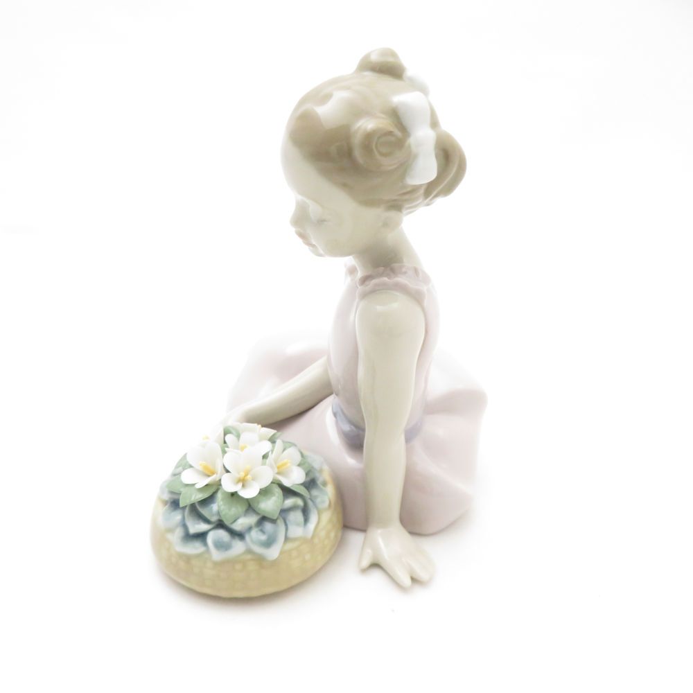 未使用 LLADRO リヤドロ 8573 きれいに咲いてね フィギュリン 置物