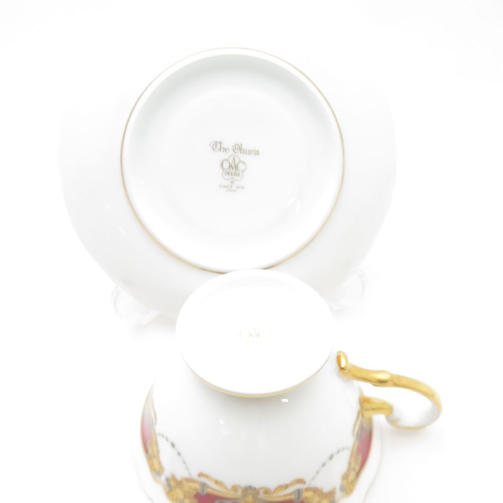 美品 OKURA 大倉陶園 The Okura カップ＆ソーサー ティー/コーヒー兼用