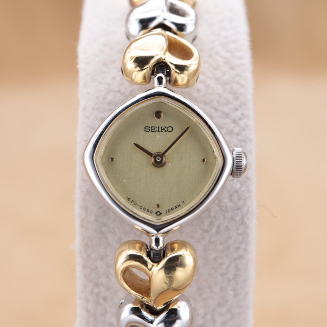 CH75【電池交換/洗浄済】SEIKO 1E20-5280 セイコー クォーツ ダイヤ型