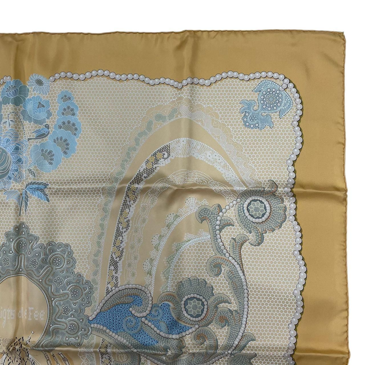 新品同様 HERMES エルメス カレ90 Doigts de Fee 妖精の指 スカーフ