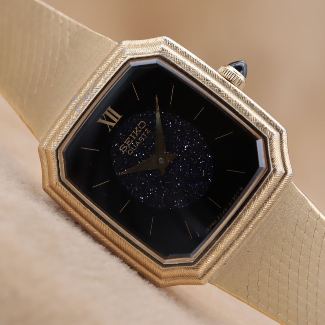 CH76 【電池交換/洗浄済】SEIKO EXCELINE QUARTZ 2320-6100 セイコー