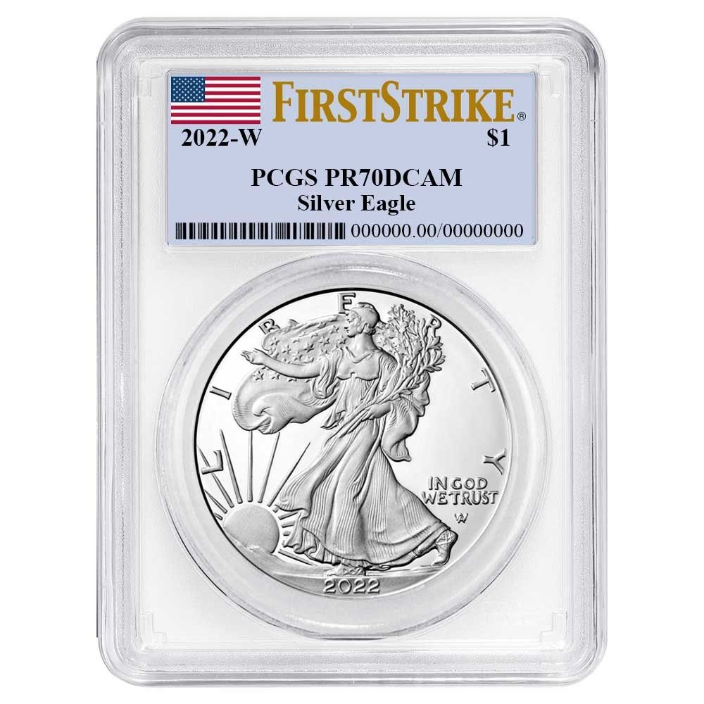 2022-W プルーフ 1ドル アメリカン シルバー イーグル PCGS PR70DCAM