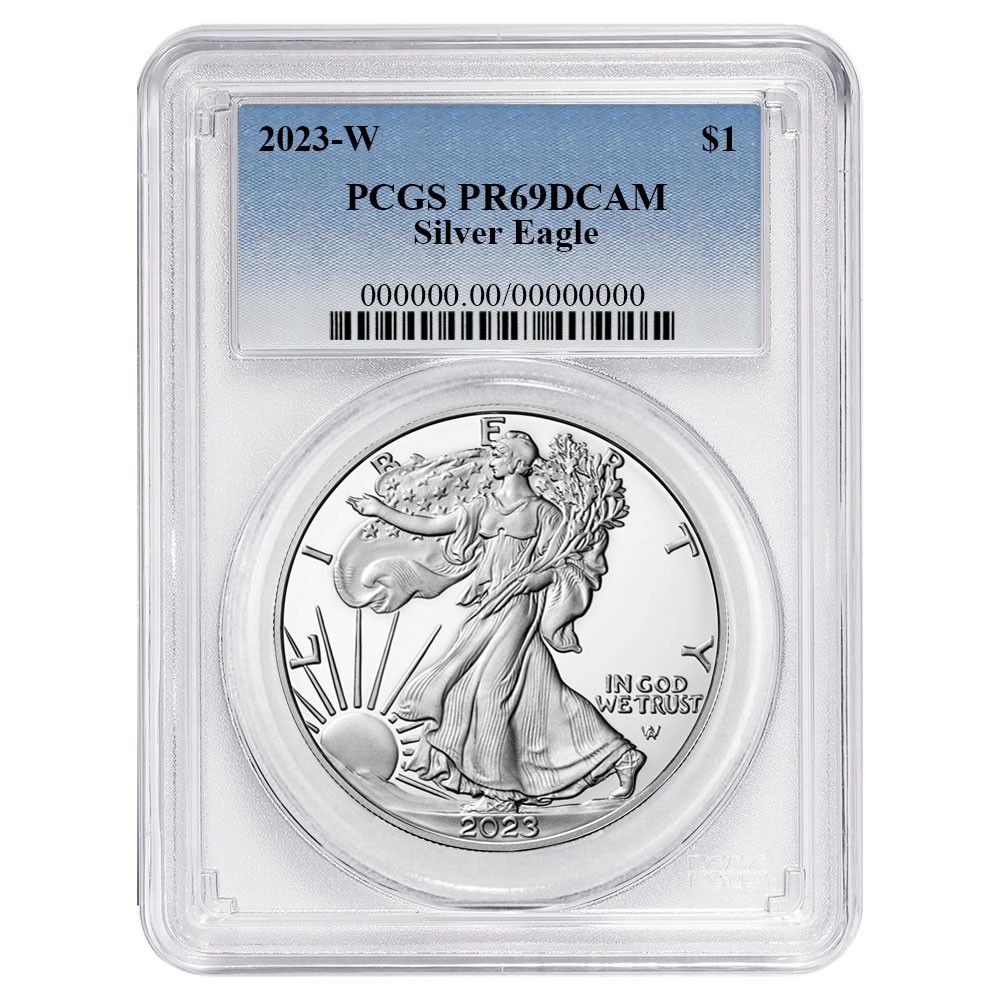 2023-W プルーフ 1ドル アメリカン シルバー イーグル PCGS PR69DCAM
