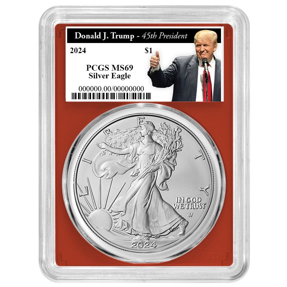【新品】イーグル銀貨 トランプ大統領 2021 PCGS MS70 Type1 2024年 1ドル アメリカン シルバー イーグル PCGS MS69 トランプ第45代