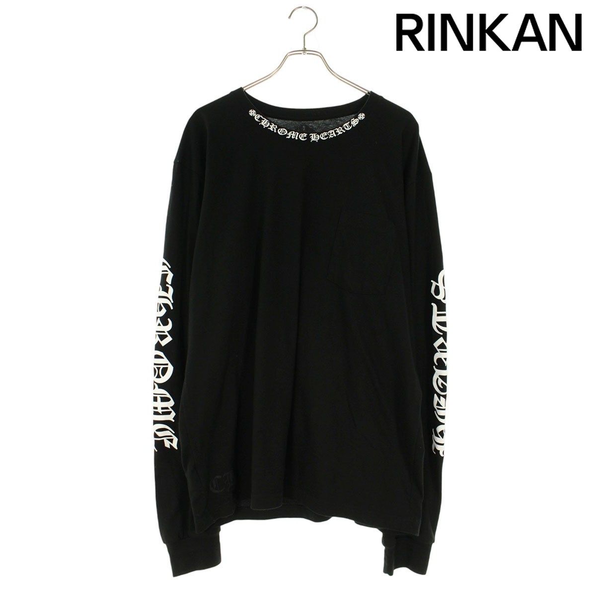 クロムハーツ CH L/S 1 ネックロゴプリント長袖カットソー メンズ XL