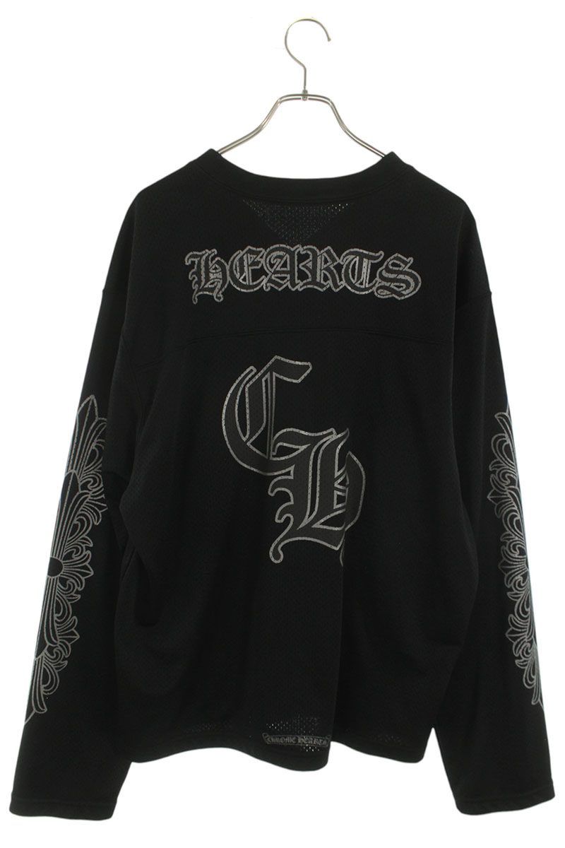 クロムハーツ MESH WARM UP JERSEY CHプリントメッシュ長袖カットソー