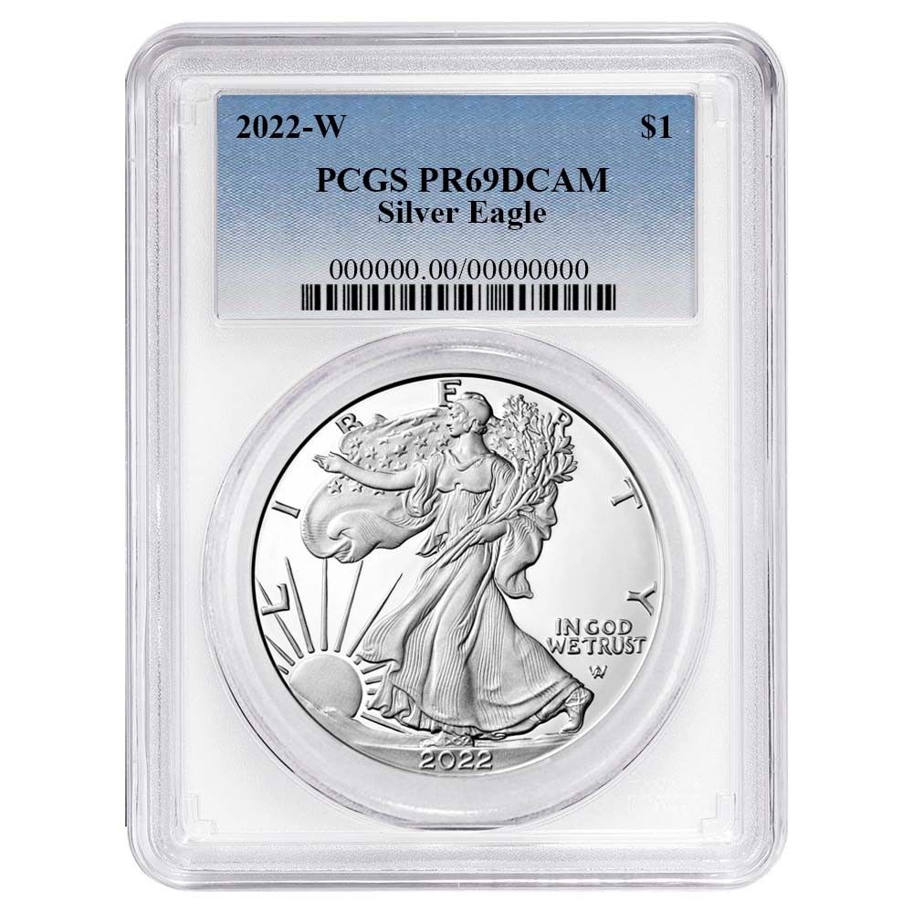 2022-W プルーフ 1ドル アメリカン シルバー イーグル PCGS PR69DCAM