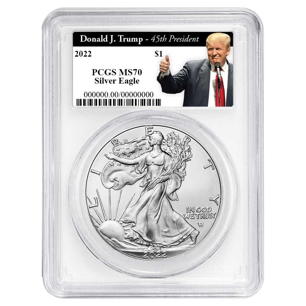 2022年 1ドル アメリカン シルバー イーグル PCGS MS70 トランプ第45代