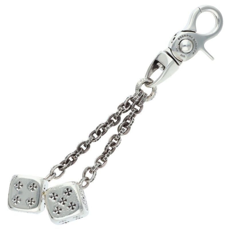 クロムハーツ DICE DBL ダブルダイス シルバーキーチェーン メンズ